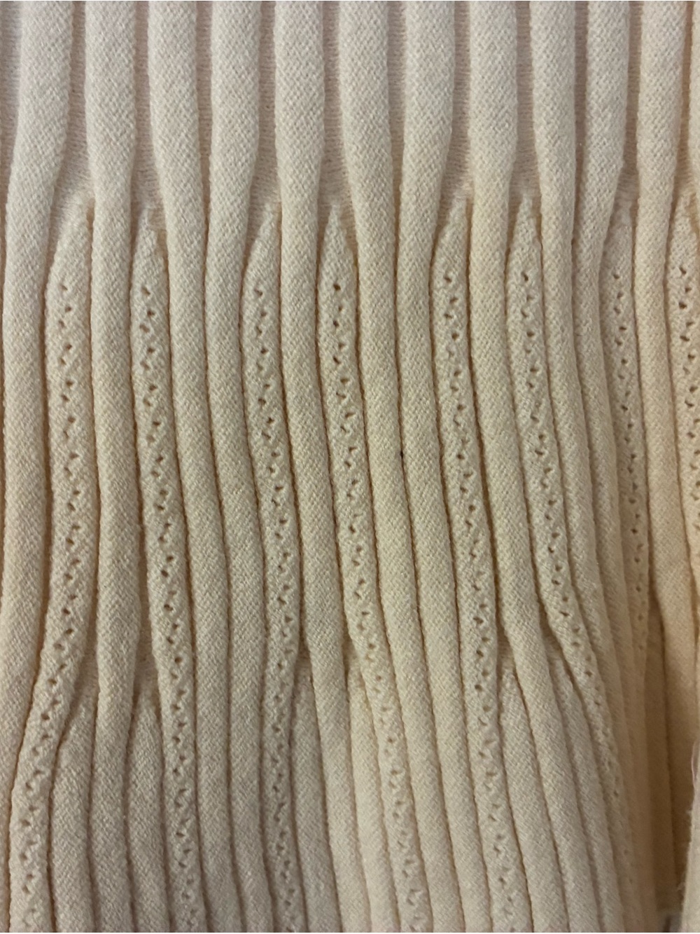 Universal Thread Cream Ribbed Knit Flared Skirt - Picture 3 of 6